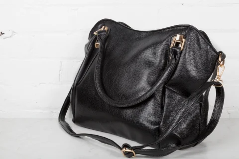 Black bag over the shoulder